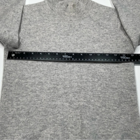 Nanette Lepore Sweater XS Gray 100% Cashmere Mock Neck Quiet Luxury Soft Cozy - Picture 5 of 10
